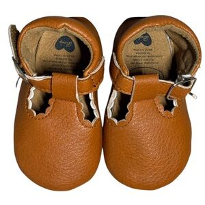Myggpp Cozy Brown Leather Baby Walker Shoes